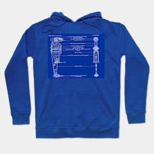 Rebel Fighter with Folding Wings Blueprint Hoodie